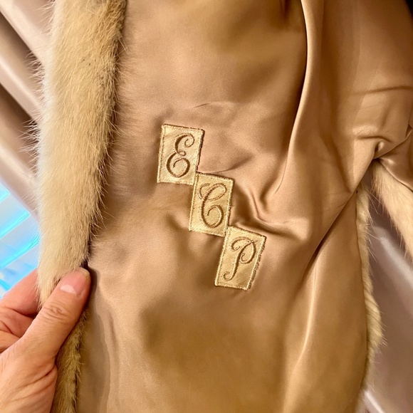 EUC Vintage French Room‎ Blond Mink Fur Stole Jacket Wrap Capelet Topper - Picture 6 of 9